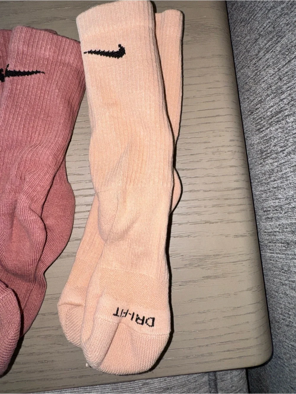Nike Kids dri-fit Crew Socks in Pink, Peach, Cream & Rust Tones
